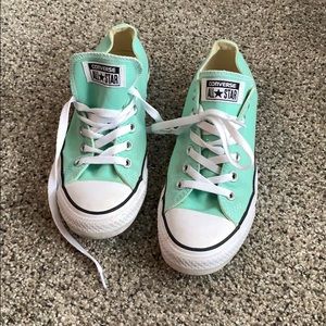 Teal converse all stars